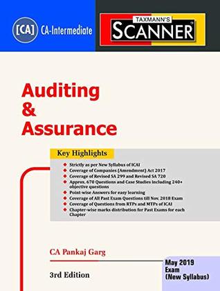 Read Scanner-Auditing & Assurance (CA-Intermediate)(May 2019 Exams-New Syllabus) - Pankaj Garg | PDF