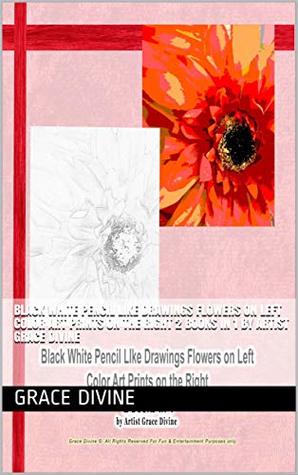Full Download Black White Pencil LIke Drawings Flowers on Left Color Art Prints on the Right 2 Books in 1 by Artist Grace Divine - Grace Divine | ePub